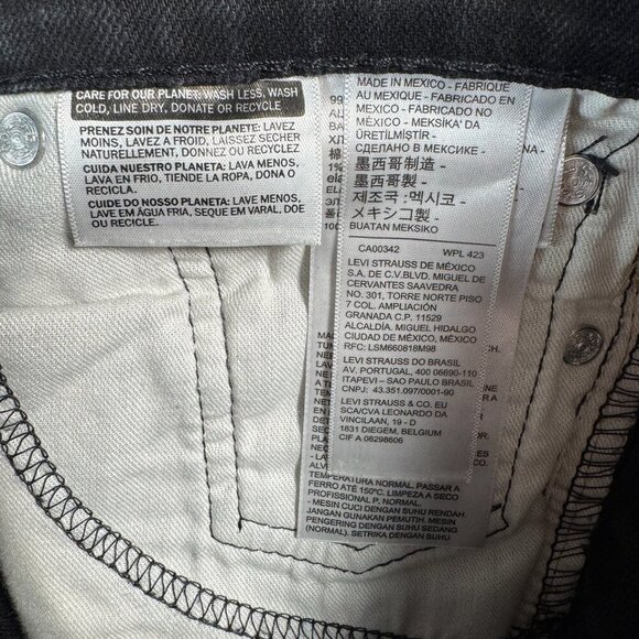 Levis Jeans Mens 30 Black 511 Slim Straight Mid Rise Stretch - Picture 4 of 12